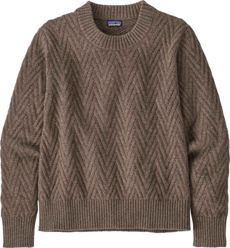Recycled Wool-Blend Crewneck Sweater - Womens - Topsoil Brown 1