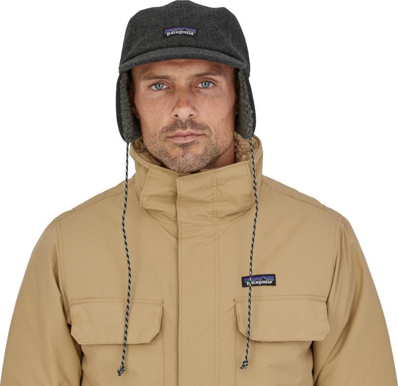 Recycled Wool Ear Flap Cap - Forge Grey 5