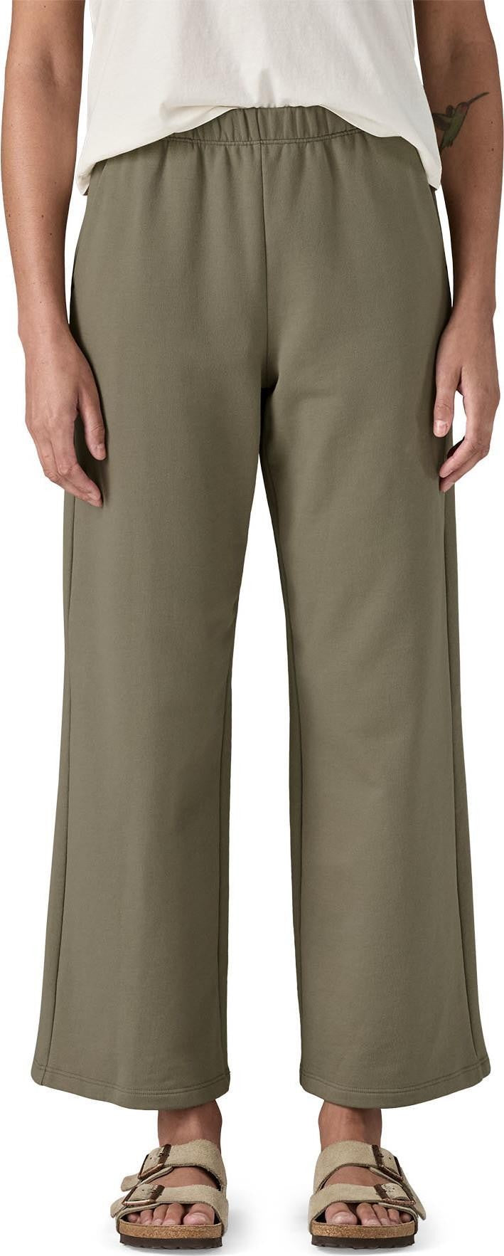 Regenerative Organic Certified Cotton Essential Pants - Womens - river rock green 1