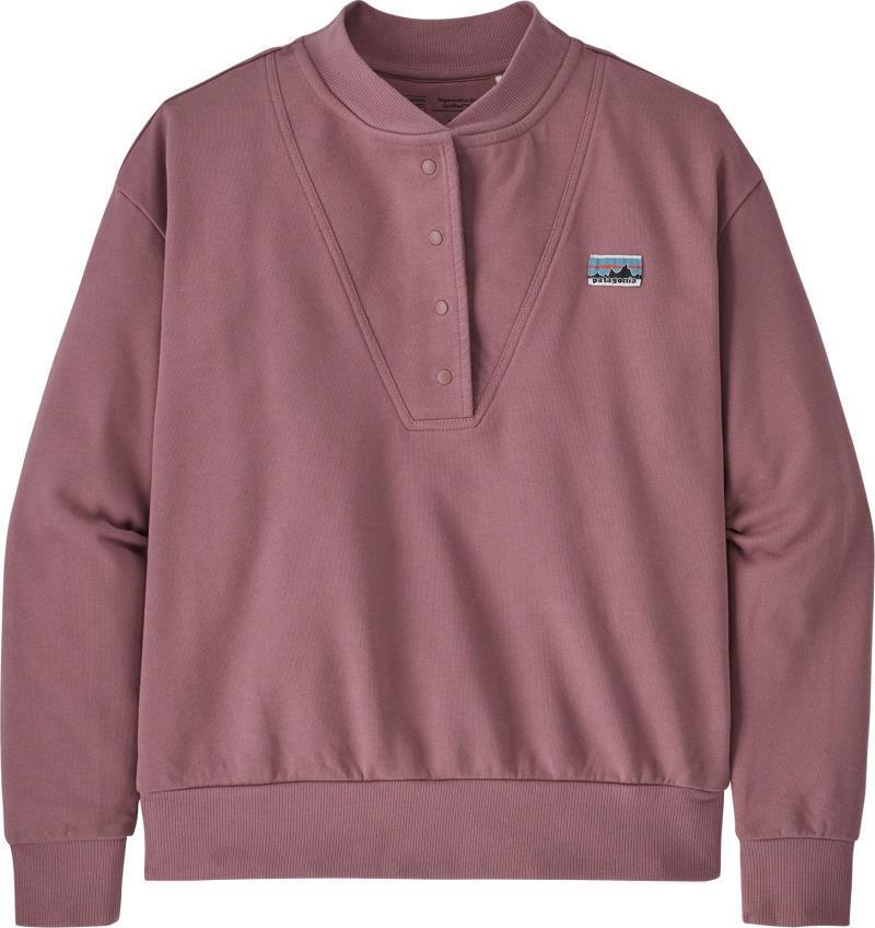 Regenerative Organic Certified Cotton Essential Snap Sweatshirt - Womens - evening mauve 1
