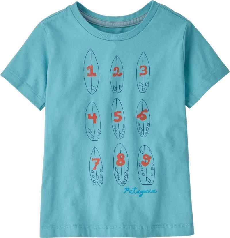 Regenerative Organic Certified Cotton Graphic T-Shirt - Baby - Fin Counter / Iggy Blue 1
