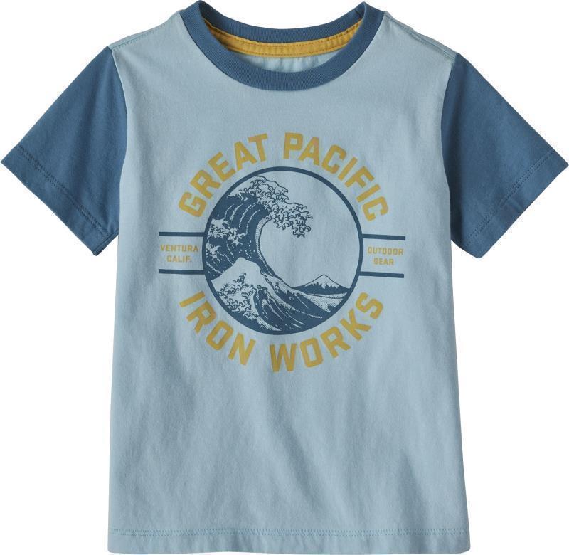Regenerative Organic Certified Cotton Graphic T-Shirt - Baby - GPIW Crest / Fin Blue 1