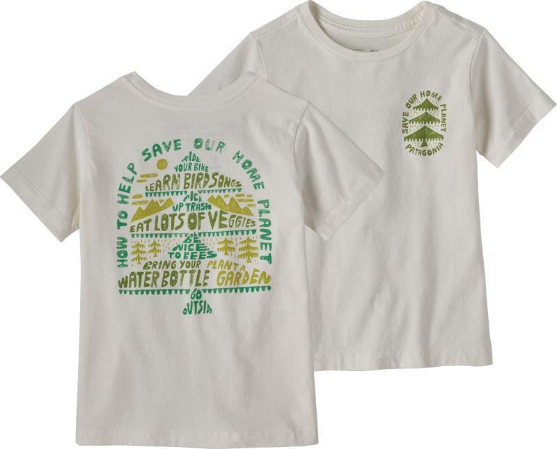 Regenerative Organic Certified Cotton Graphic T-Shirt - Baby - Teach How to Save / Birch White 1