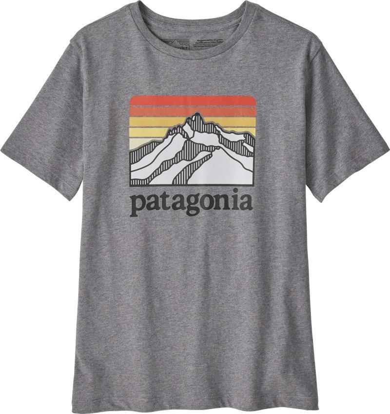Regenerative Organic Certified Cotton Graphic T-Shirt - Kids - line logo ridge / gravel heather 1