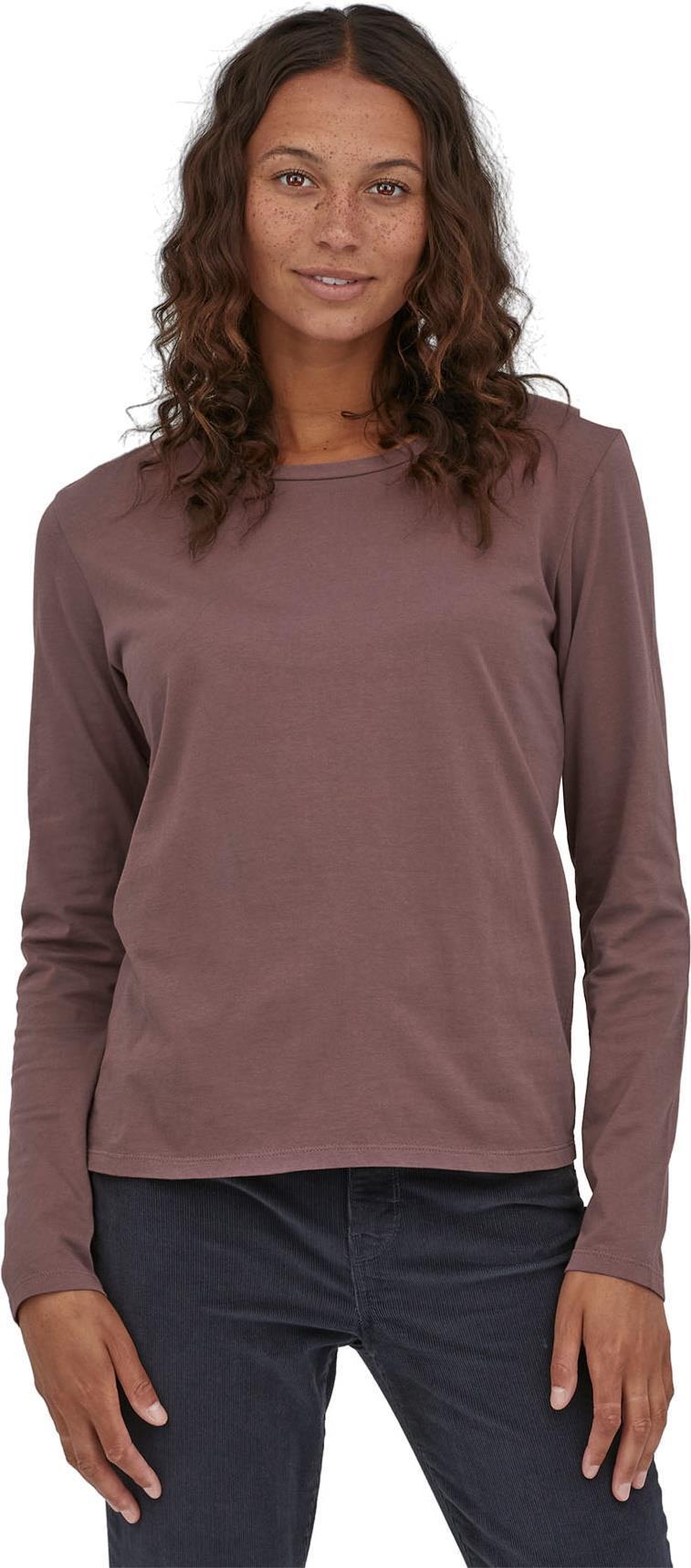 Regenerative Organic Certified Cotton LS Tee - Womens - Dusky Brown 2