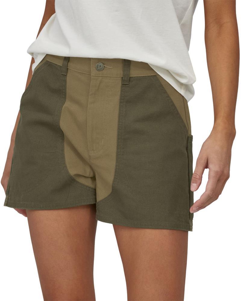 Regenerative Organic Certified Cotton Stand Up Shorts, 3.5" Inseam - Womens - Sage Khaki 2