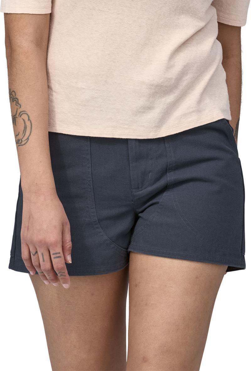 Regenerative Organic Certified Cotton Stand Up Shorts, 3.5" Inseam - Womens - Smolder Blue 2