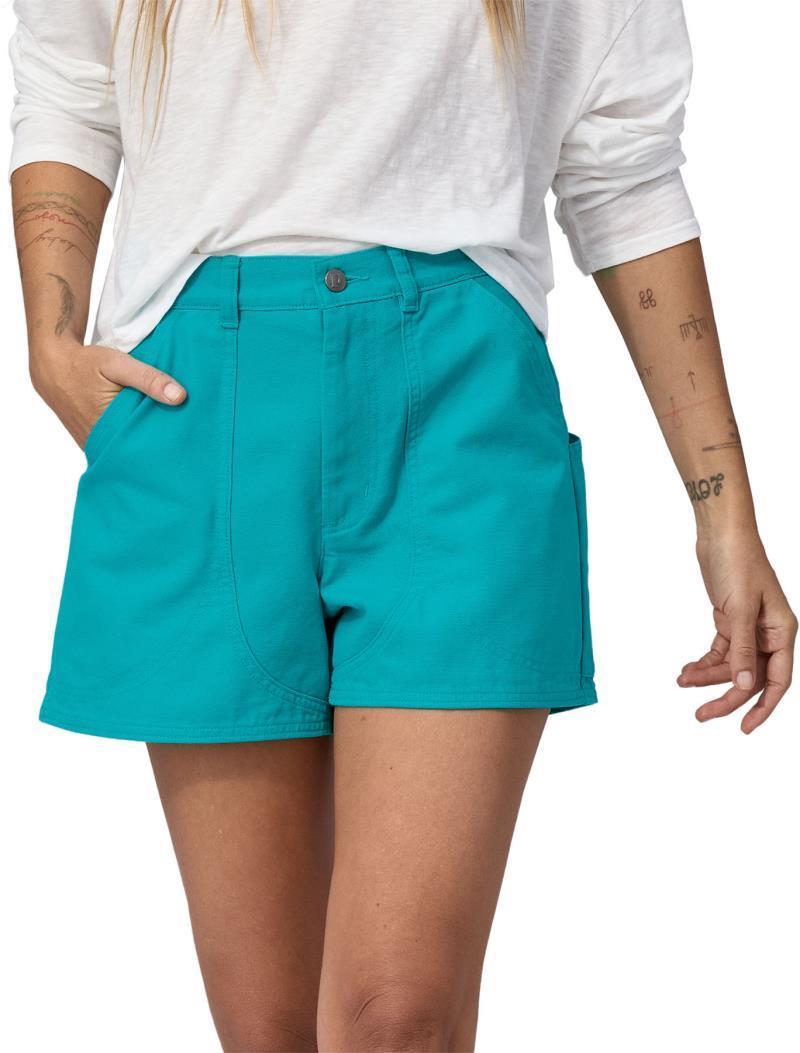 Regenerative Organic Certified Cotton Stand Up Shorts, 3.5" Inseam - Womens - Subtidal Blue 2