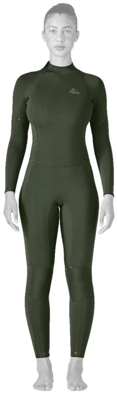 Regulator Lite 4/3 Back Zip Full Suit - Womens - sea tone green 1