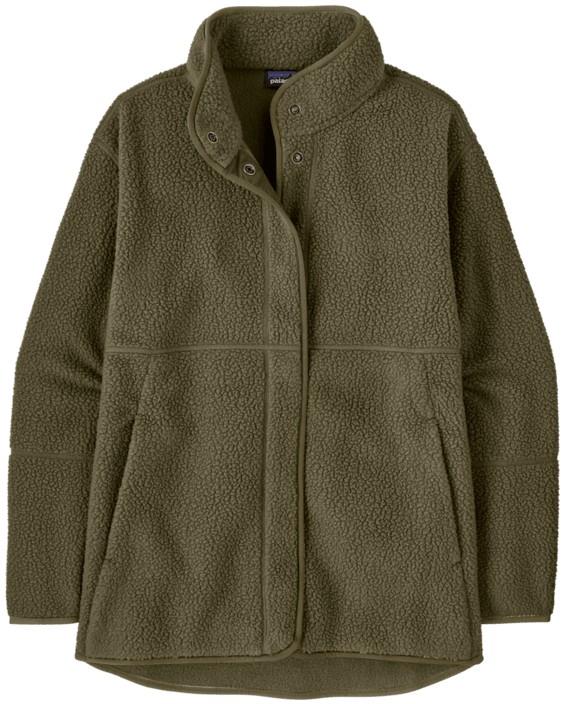 Retro Pile Coat - Womens - basin green 1
