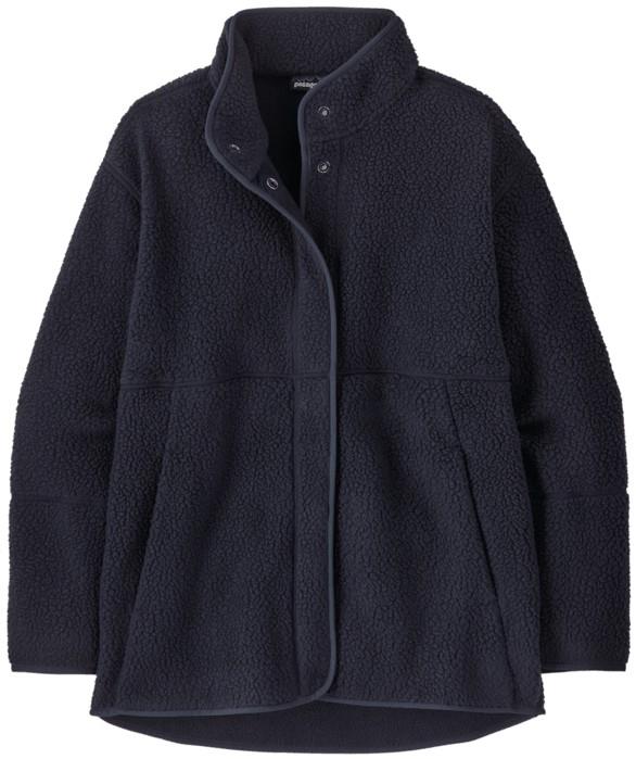 Retro Pile Coat - Womens - sunken blue 1