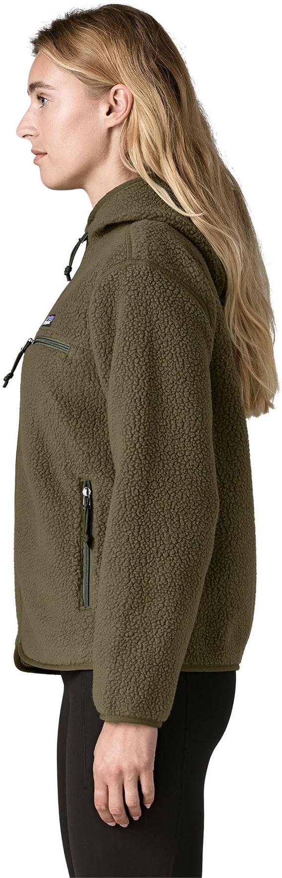 Retro Pile Hoody - Womens - basin green 1
