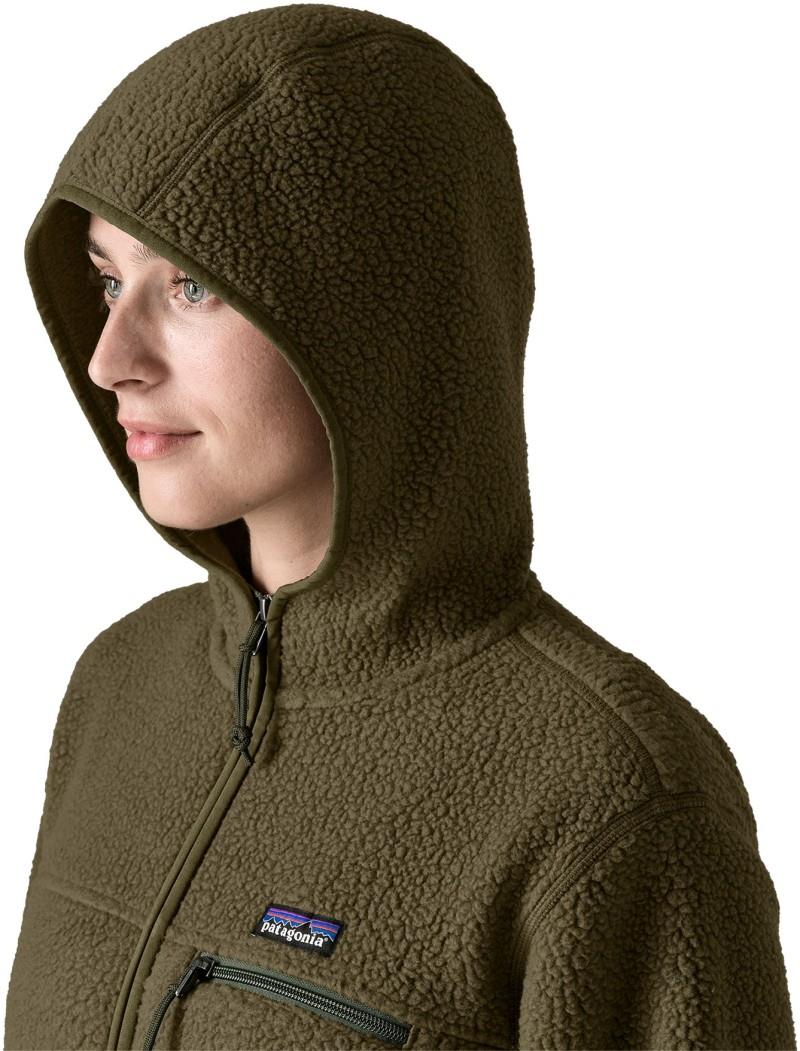 Retro Pile Hoody - Womens - basin green 1