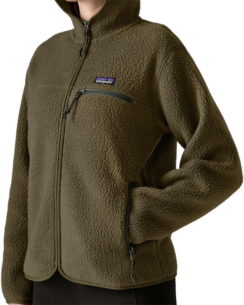Retro Pile Hoody - Womens - basin green 1
