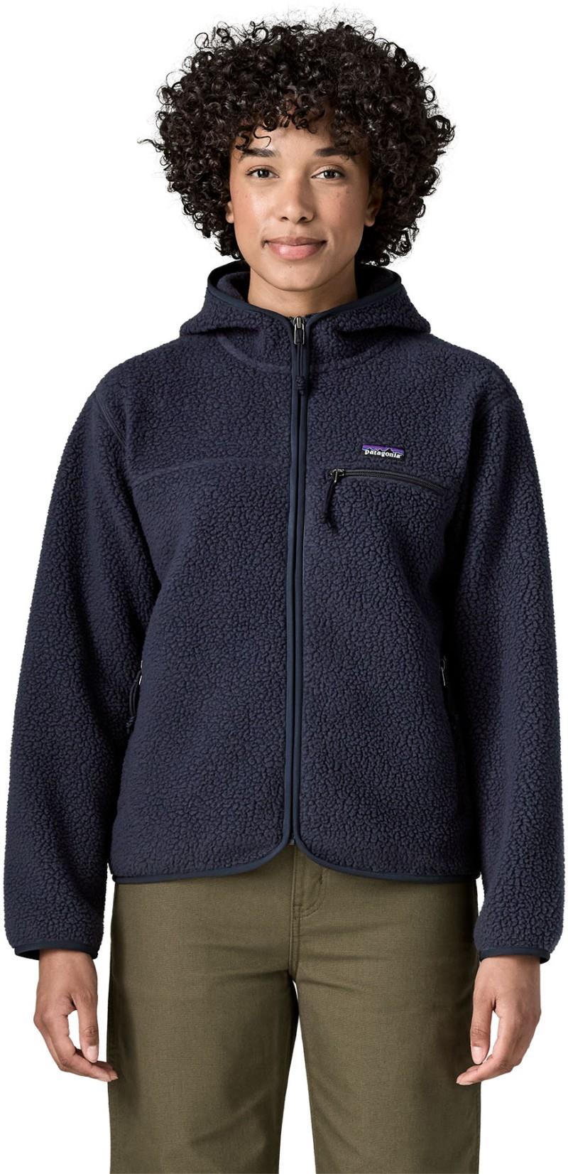 Retro Pile Hoody - Womens - sunken blue 1