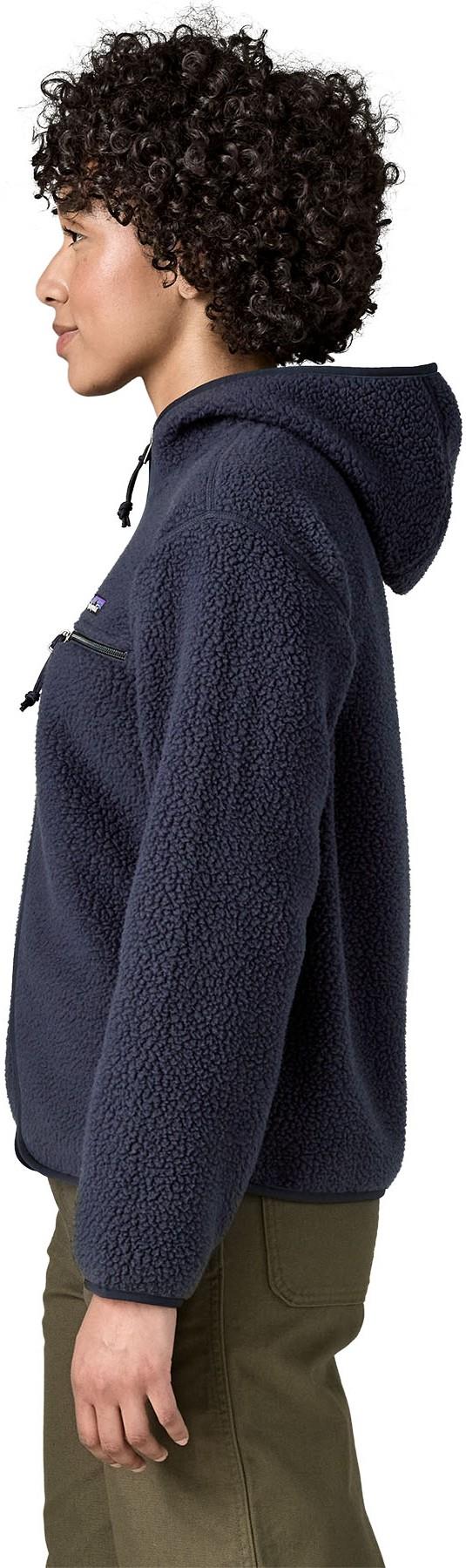 Retro Pile Hoody - Womens - sunken blue 1