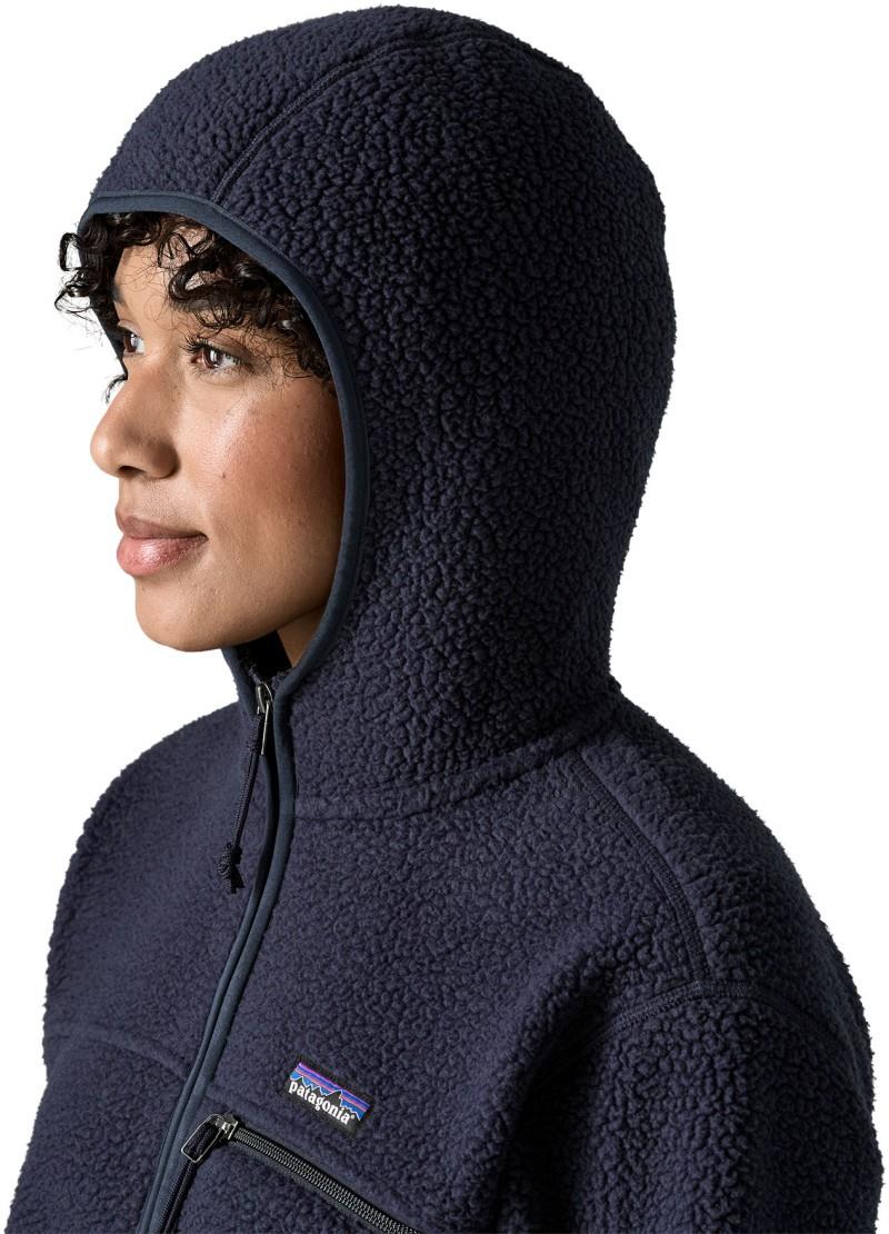 Retro Pile Hoody - Womens - sunken blue 1