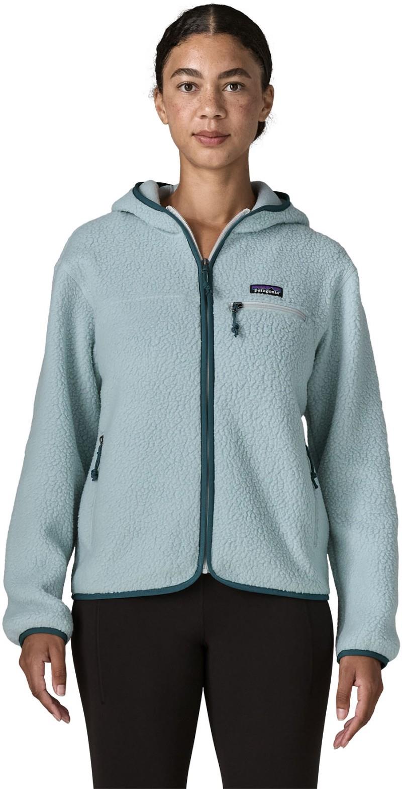 Retro Pile Hoody - Womens - virtually blue 1