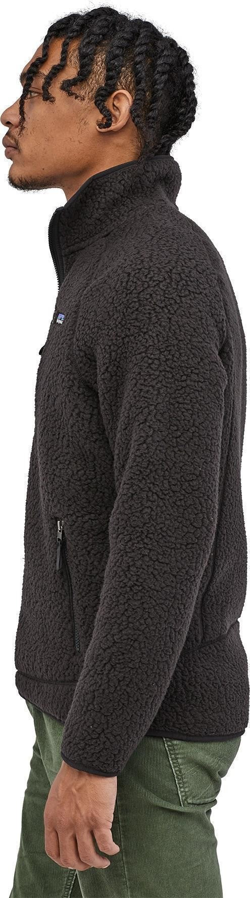 Retro Pile Jacket - Mens - black 1