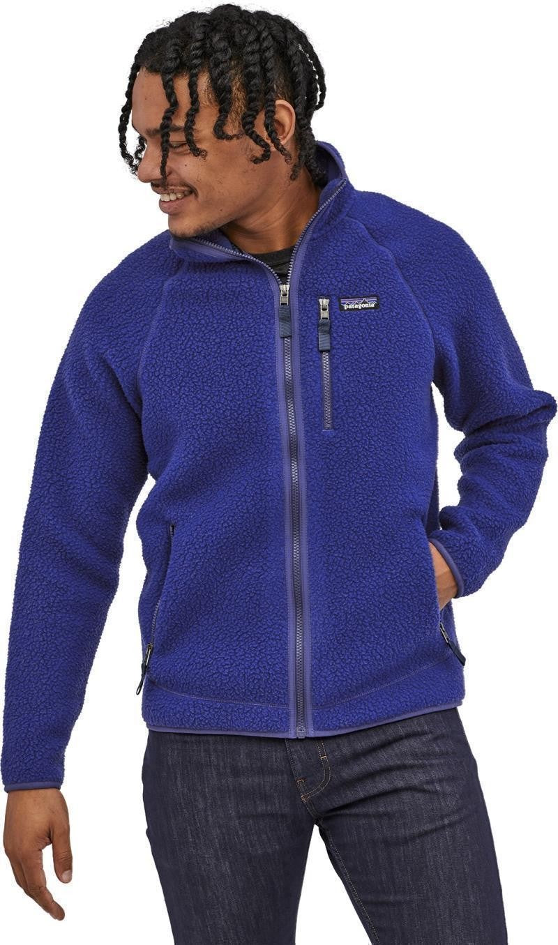 Retro Pile Jacket - Mens - cobalt blue 1