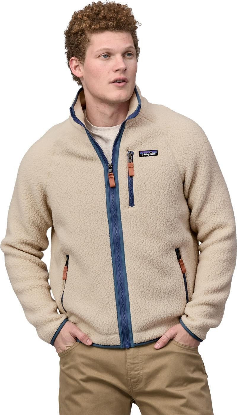 Retro Pile Jacket - Mens - dark natural w/utility blue 1