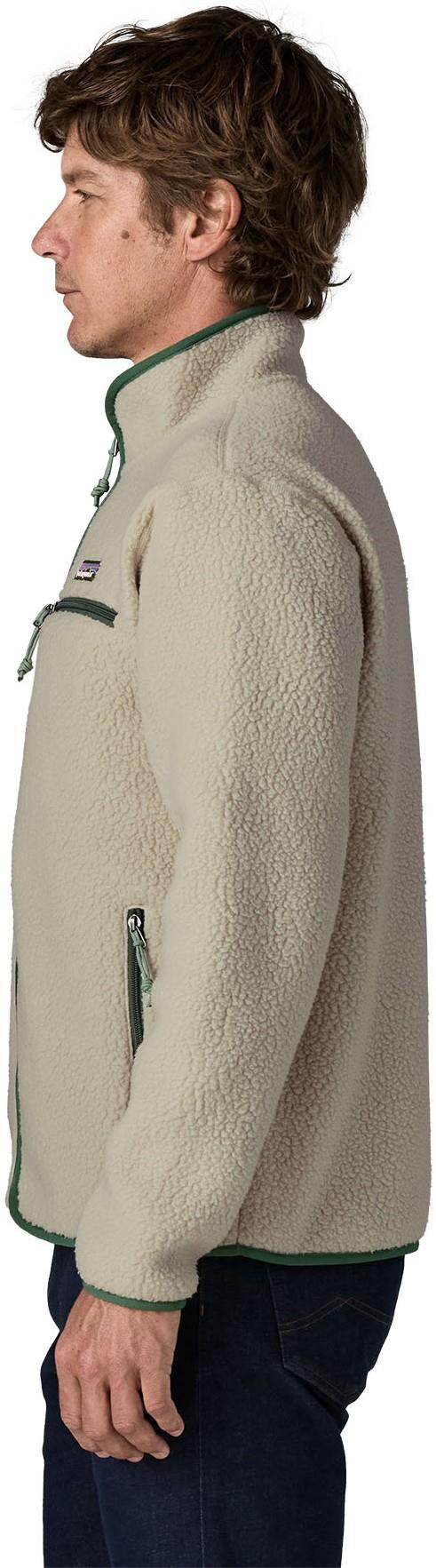 Retro Pile Jacket - Mens - pelican w/canopy green 1