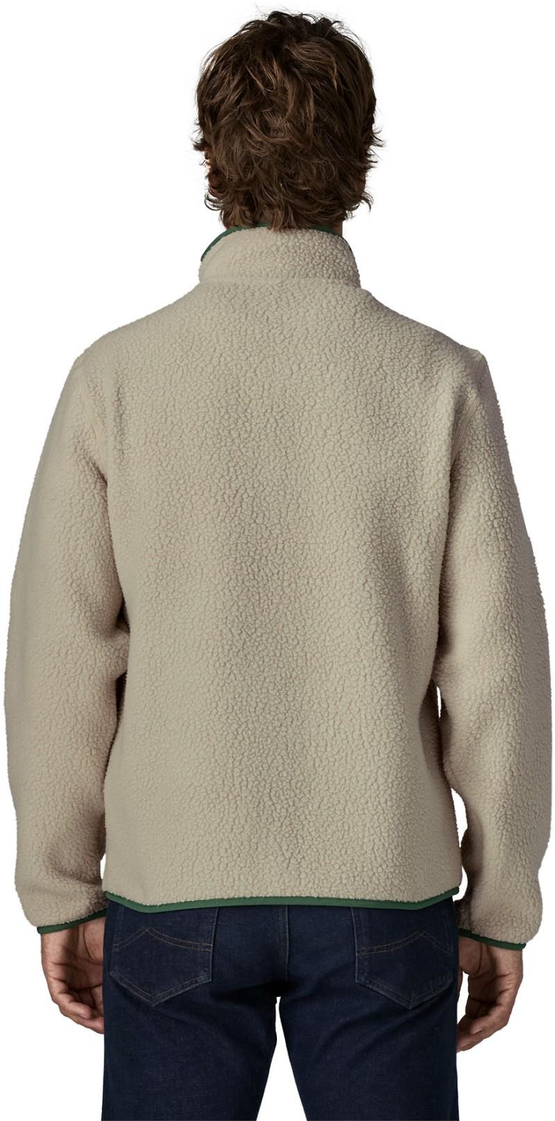 Retro Pile Jacket - Mens - pelican w/canopy green 1