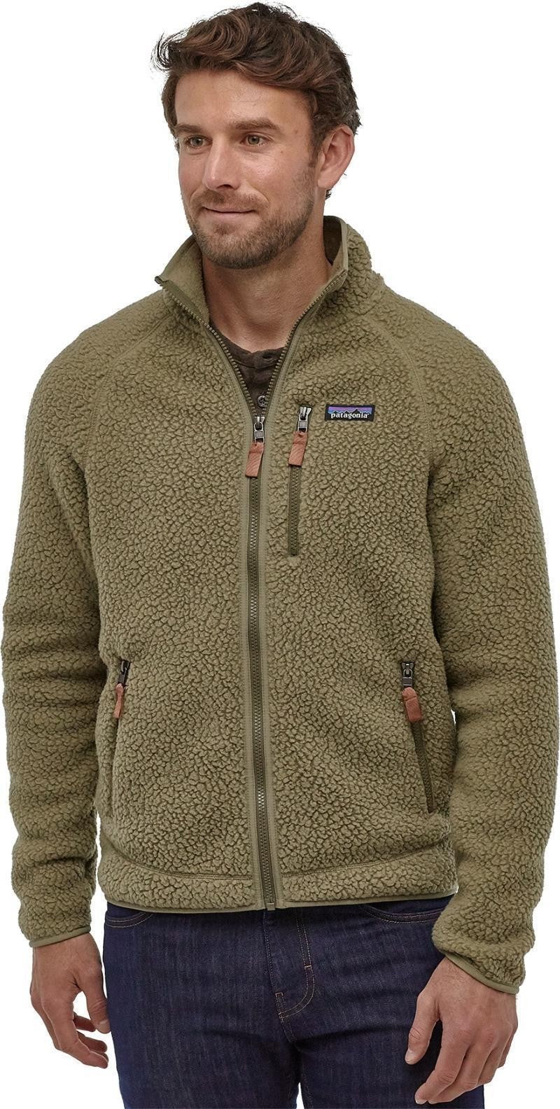 Retro Pile Jacket - Mens - sage khaki 1