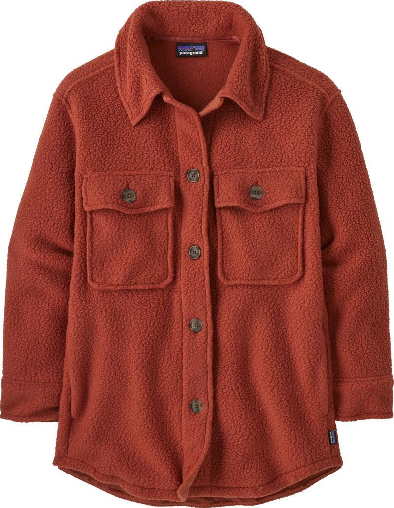Retro Pile Shacket - Womens - burnished red 1