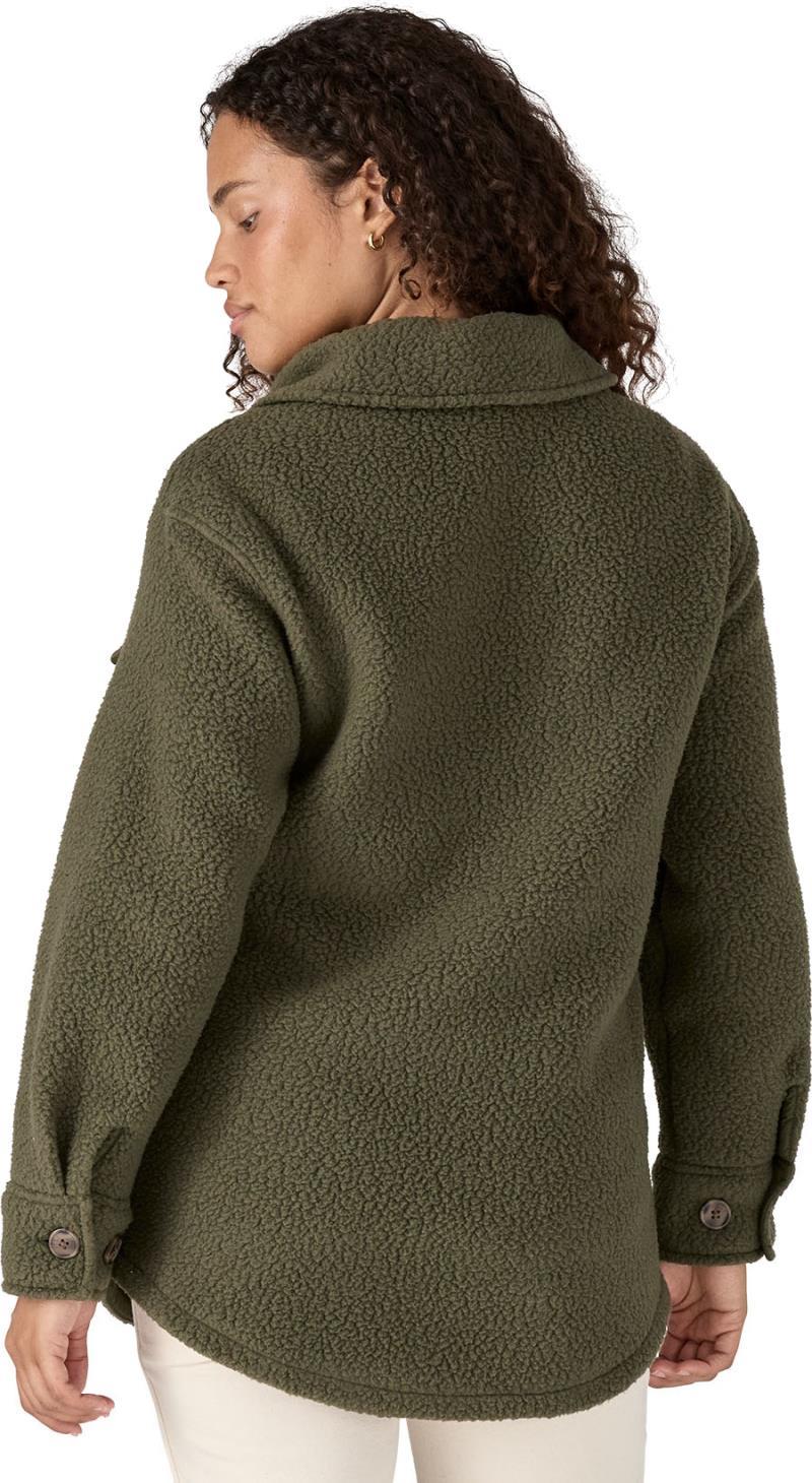 Retro Pile Shacket - Womens - pine needle green 1