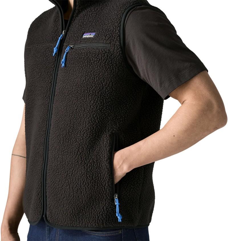 Retro Pile Vest - Mens - black 1