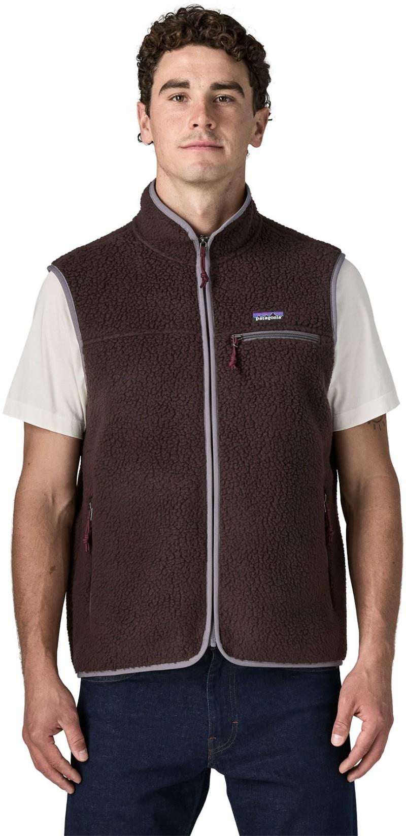 Retro Pile Vest - Mens - den brown 1