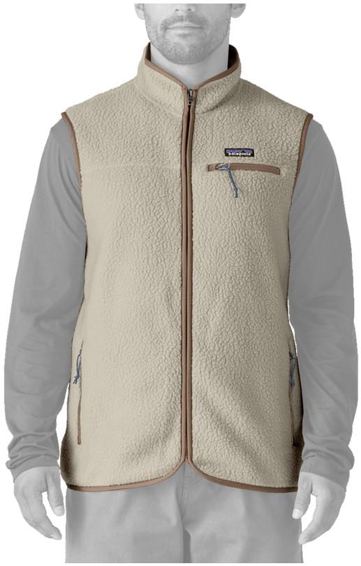 Retro Pile Vest - Mens - pelican w/fossil brown 1