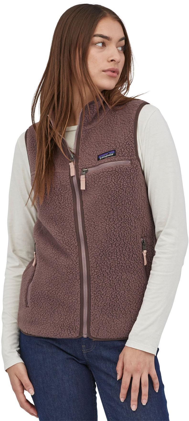 Retro Pile Vest - Womens - Dusky Brown 2