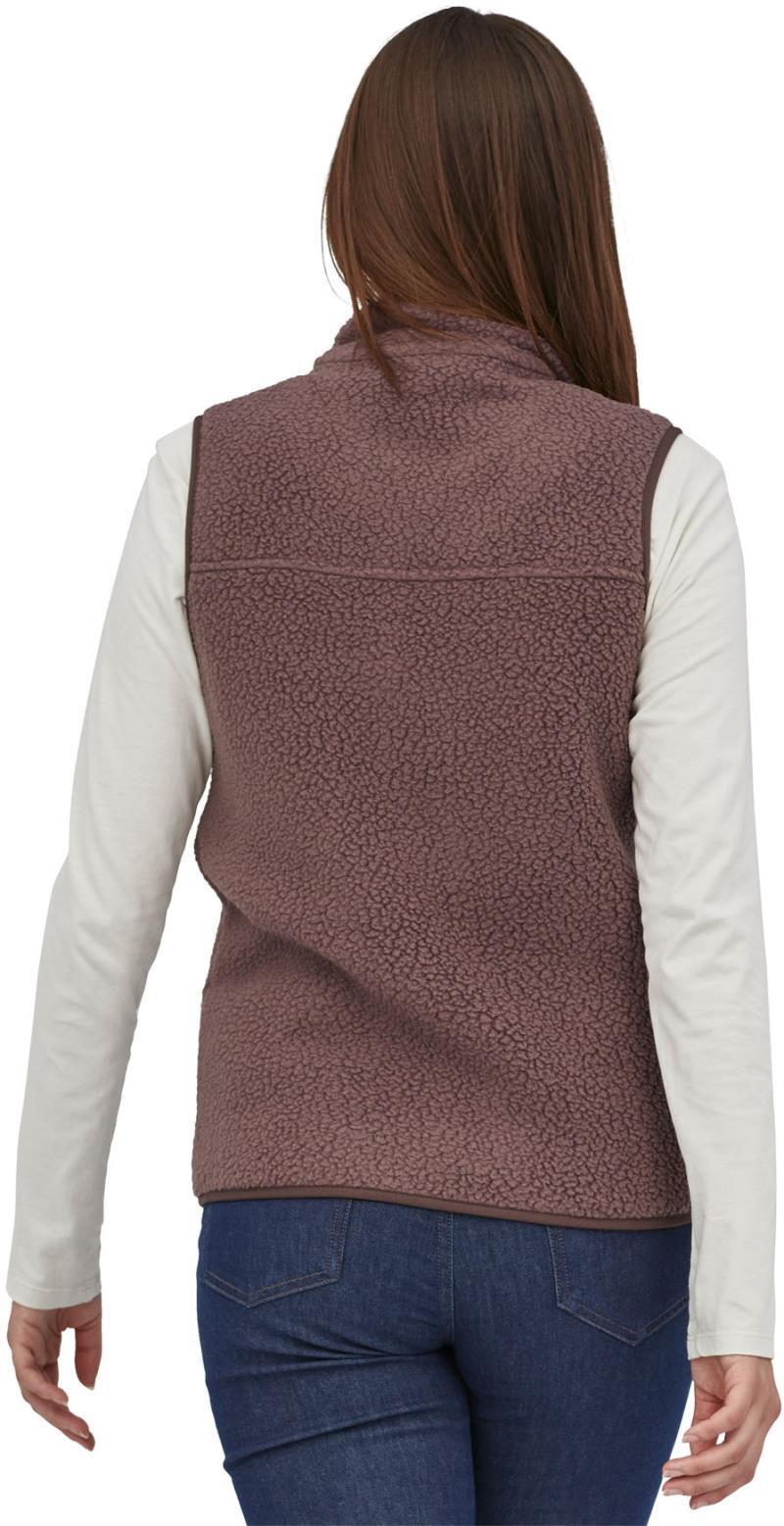 Retro Pile Vest - Womens - Dusky Brown 3