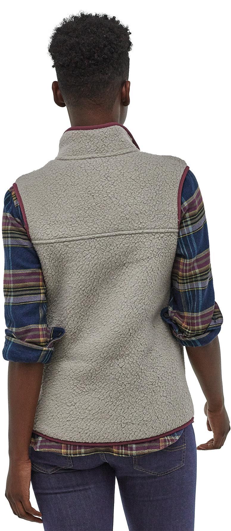 Retro Pile Vest - Womens - Feather Grey 3