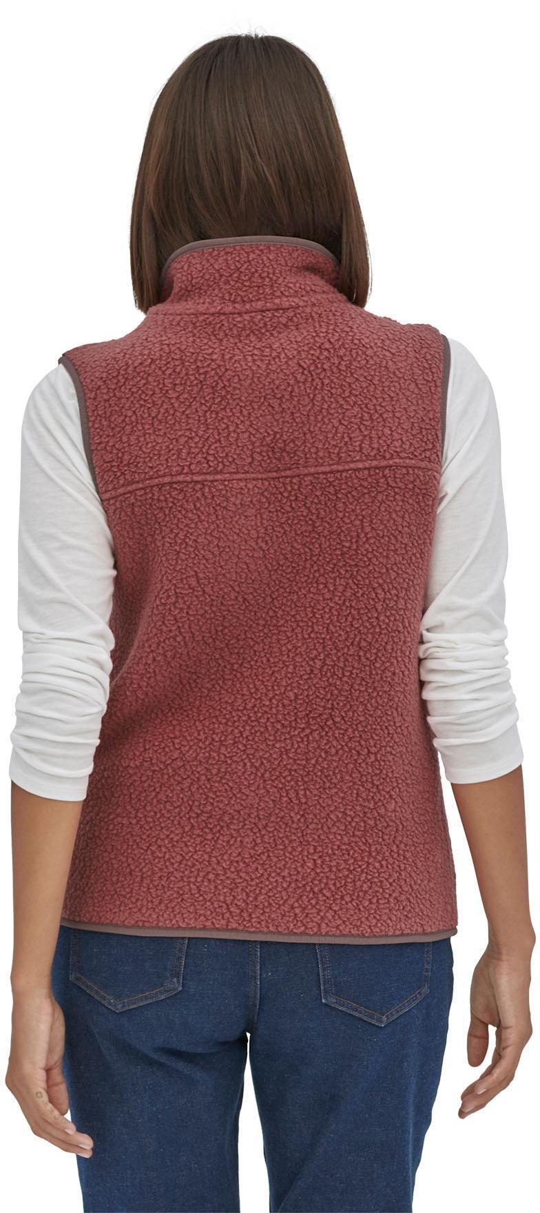 Retro Pile Vest - Womens - Rosehip 3