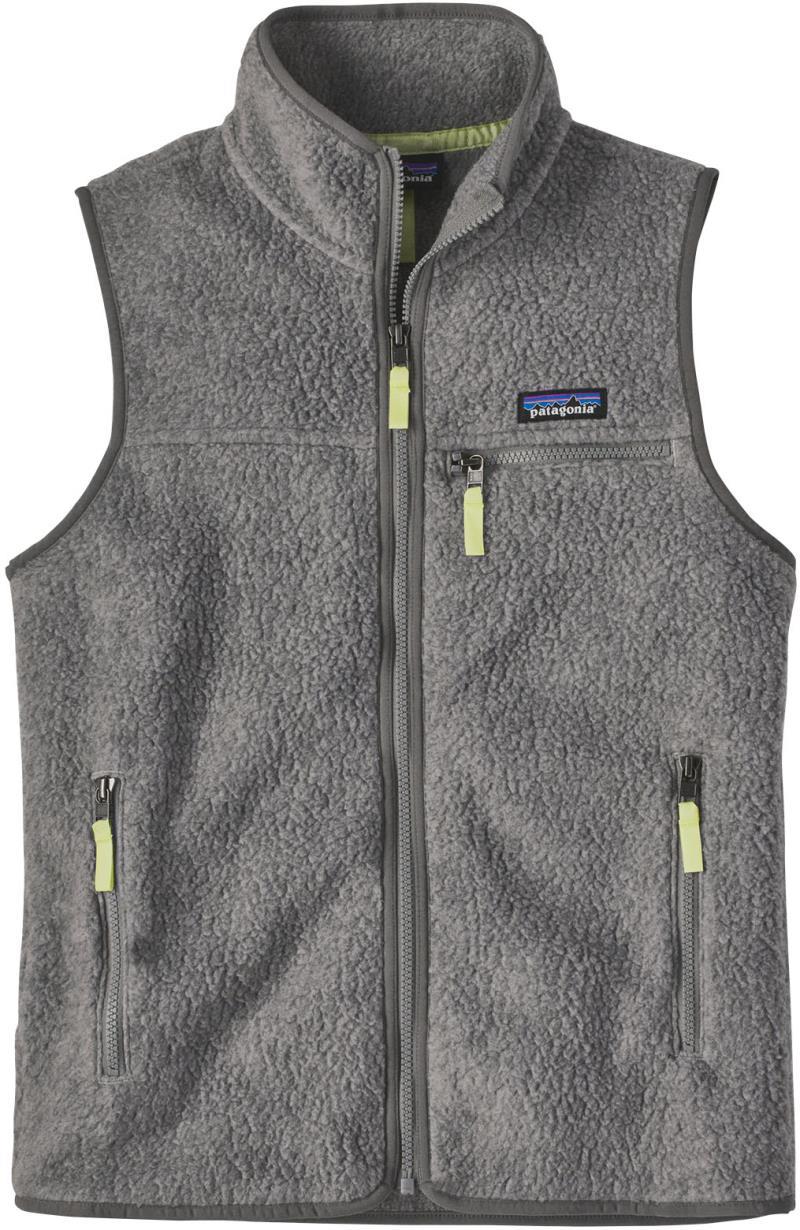 Retro Pile Vest - Womens - Salt Grey w/Jellyfish Yellow 1