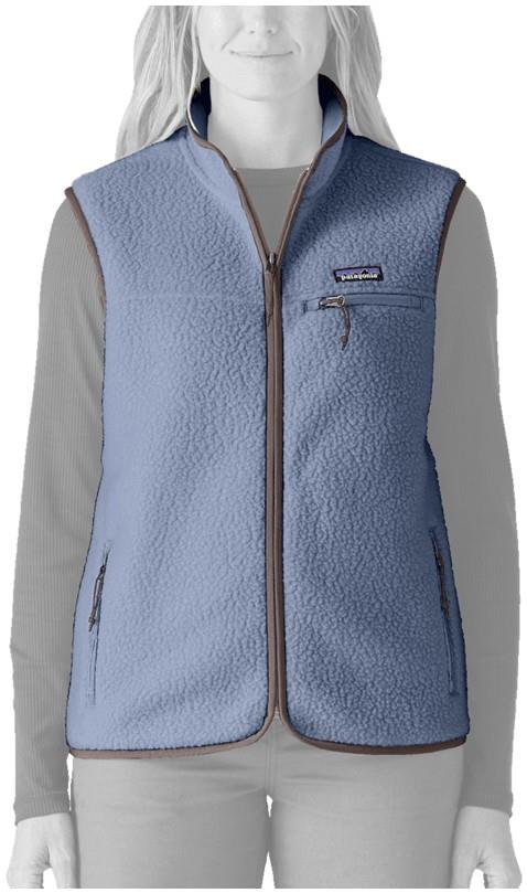 Retro Pile Vest - Womens - ghost blue 1