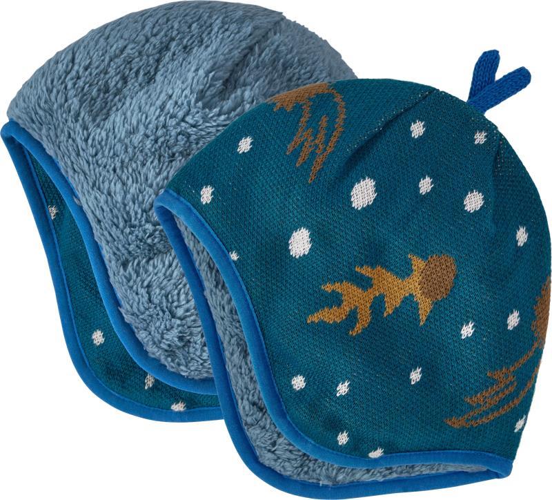 Reversible Beanie - Baby - cosmic dreams knit / crater blue 1