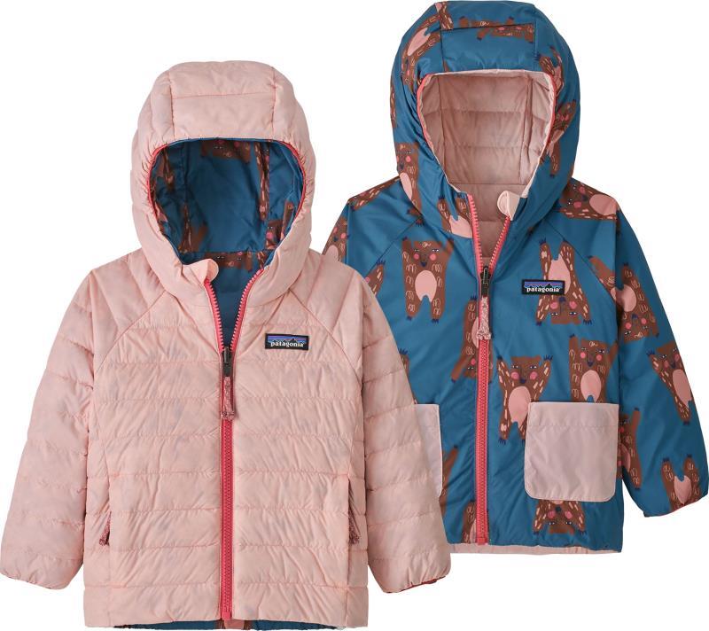 Reversible Down Sweater Hoody - Baby - bear with me / wavy blue 1