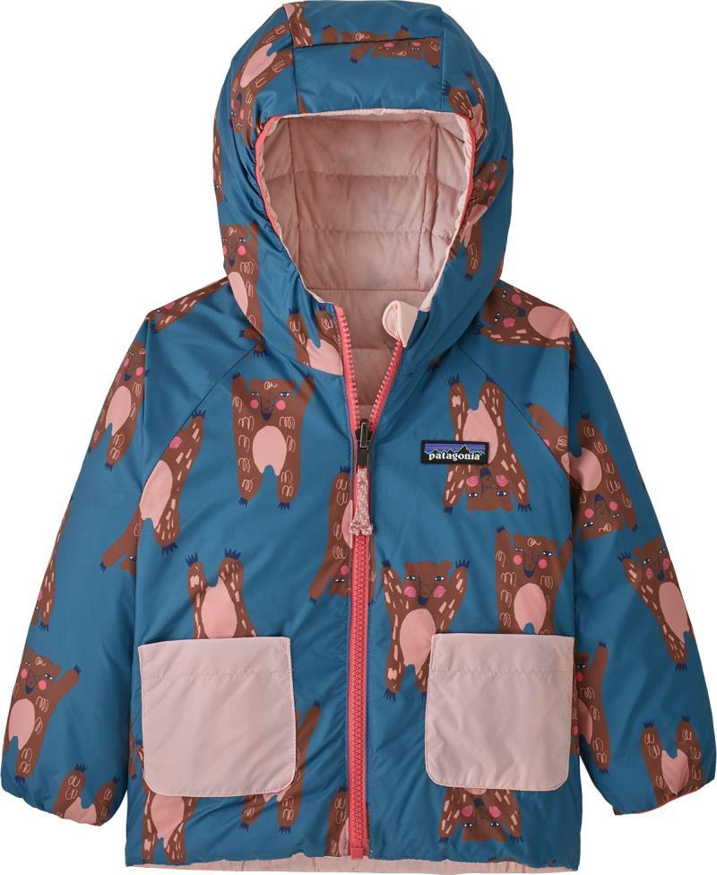 Reversible Down Sweater Hoody - Baby - bear with me / wavy blue 1