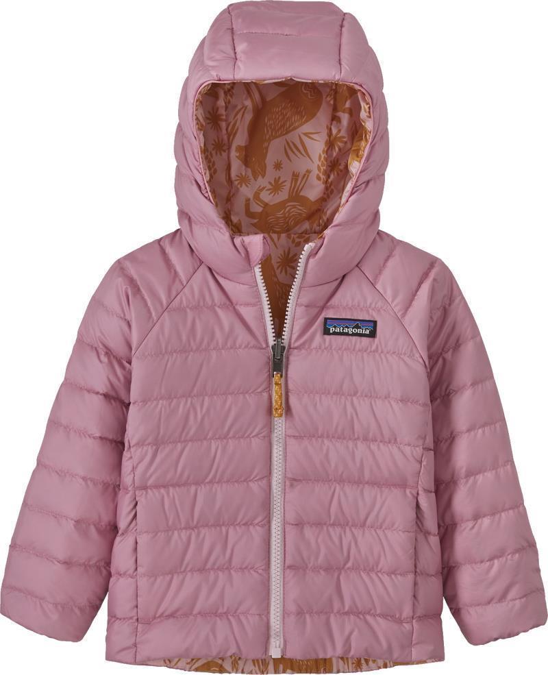Reversible Down Sweater Hoody - Baby - mara mara / peaceful pink 1