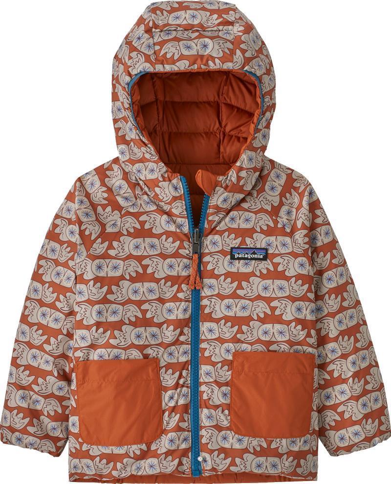 Reversible Down Sweater Hoody - Baby - owl see you later / sandhill rust 1