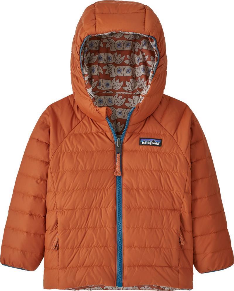Reversible Down Sweater Hoody - Baby - owl see you later / sandhill rust 1