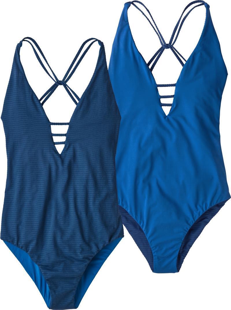 Reversible Extended Break 1pc Swimsuit - Womens - Ripple / Superior Blue 1