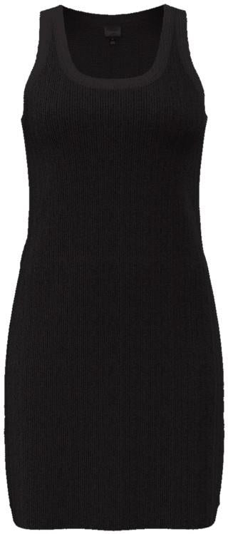 Rib-Knit Tank Dress - Womens - black 1