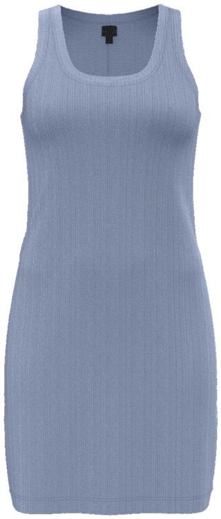 Rib-Knit Tank Dress - Womens - ghost blue 1