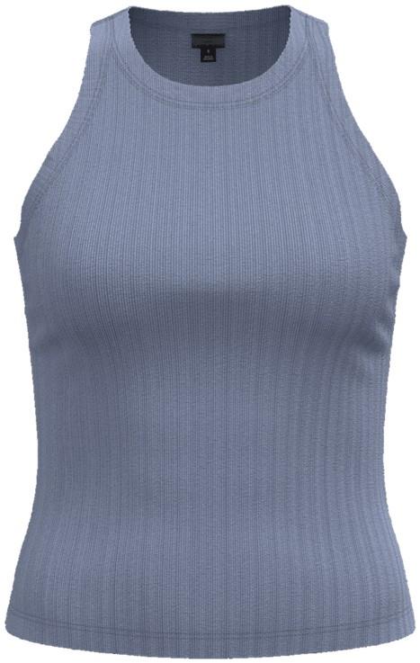 Rib-Knit Tank - Womens - ghost blue 1