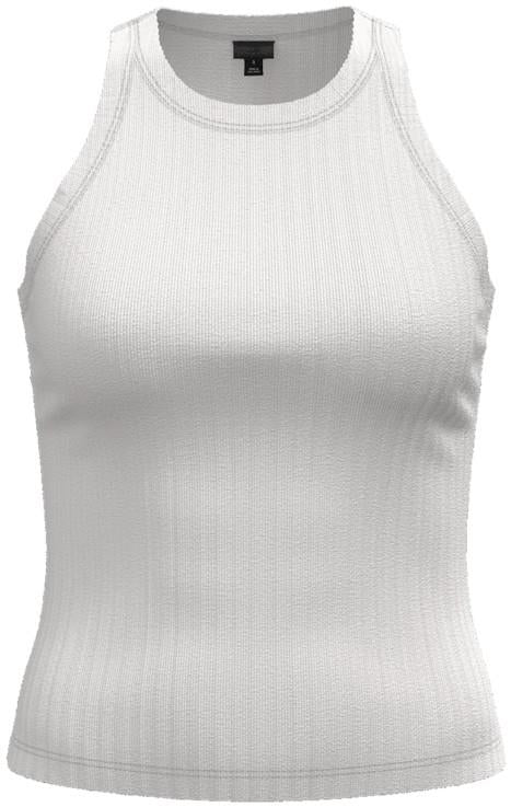 Rib-Knit Tank - Womens - white 1